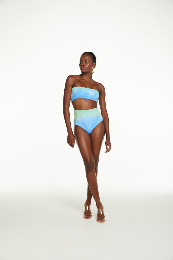Bandeau Top and Hot Pant Bottom - Lamare Ombre